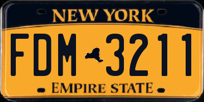 NY license plate FDM3211