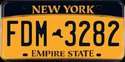 NY license plate FDM3282