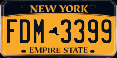 NY license plate FDM3399