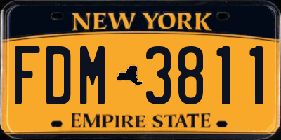 NY license plate FDM3811