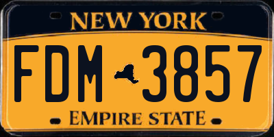 NY license plate FDM3857