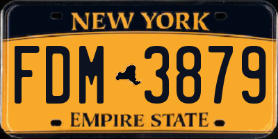 NY license plate FDM3879