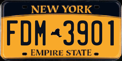 NY license plate FDM3901