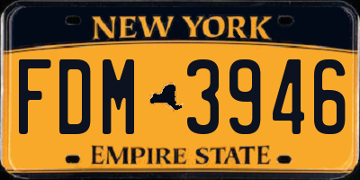 NY license plate FDM3946