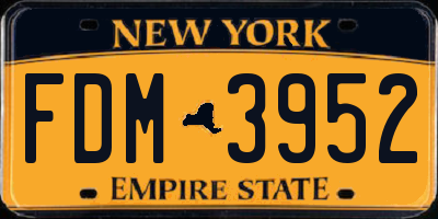 NY license plate FDM3952