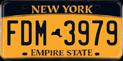 NY license plate FDM3979