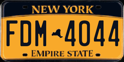 NY license plate FDM4044