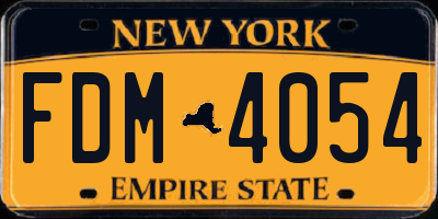 NY license plate FDM4054