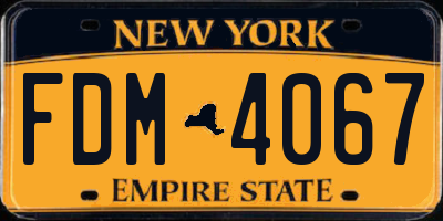 NY license plate FDM4067