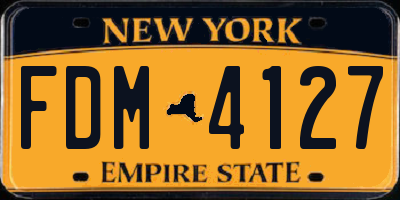 NY license plate FDM4127