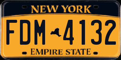 NY license plate FDM4132