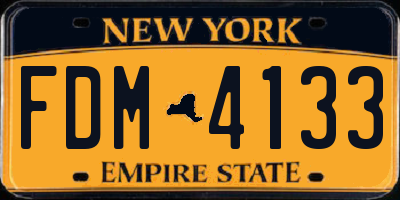 NY license plate FDM4133