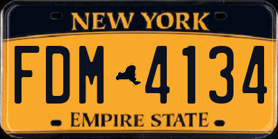 NY license plate FDM4134