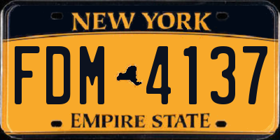 NY license plate FDM4137