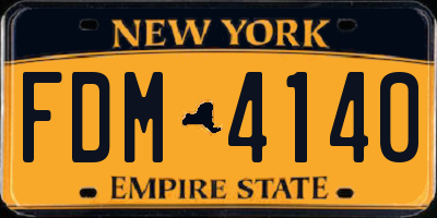 NY license plate FDM4140