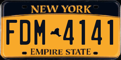 NY license plate FDM4141