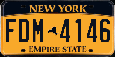 NY license plate FDM4146