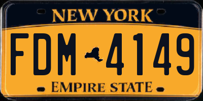 NY license plate FDM4149
