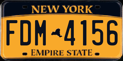 NY license plate FDM4156