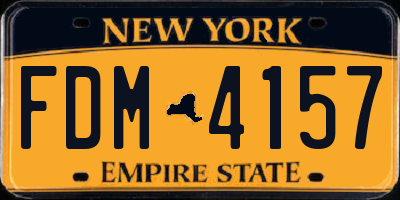 NY license plate FDM4157