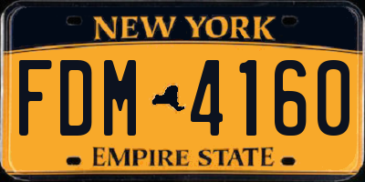 NY license plate FDM4160