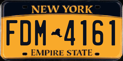NY license plate FDM4161