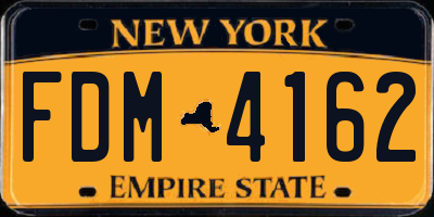 NY license plate FDM4162