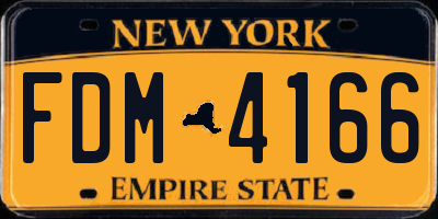 NY license plate FDM4166