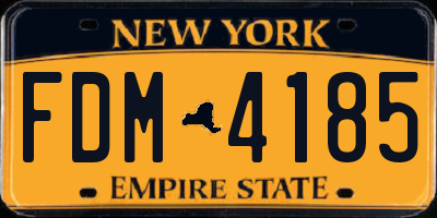 NY license plate FDM4185