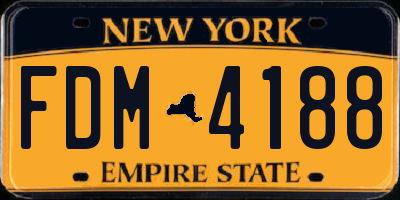 NY license plate FDM4188