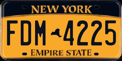 NY license plate FDM4225