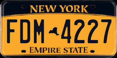 NY license plate FDM4227