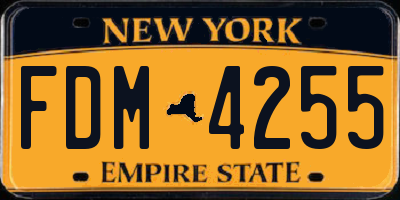 NY license plate FDM4255
