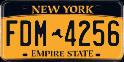 NY license plate FDM4256