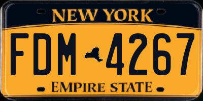 NY license plate FDM4267