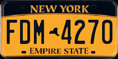 NY license plate FDM4270