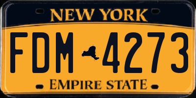 NY license plate FDM4273