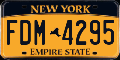 NY license plate FDM4295