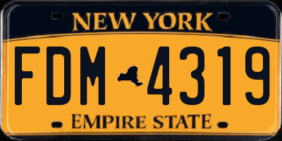 NY license plate FDM4319