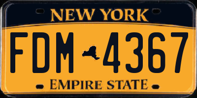NY license plate FDM4367