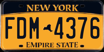 NY license plate FDM4376