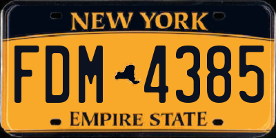 NY license plate FDM4385