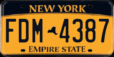 NY license plate FDM4387