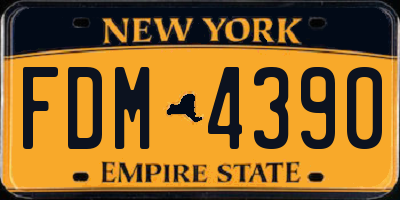 NY license plate FDM4390