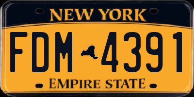 NY license plate FDM4391