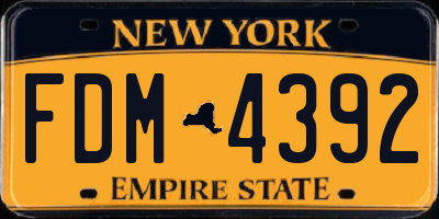 NY license plate FDM4392
