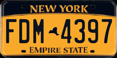 NY license plate FDM4397