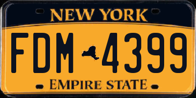 NY license plate FDM4399