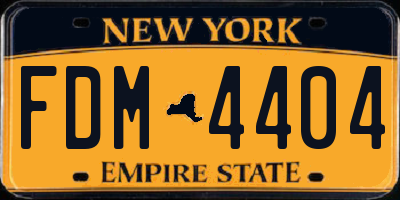 NY license plate FDM4404