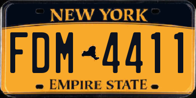 NY license plate FDM4411